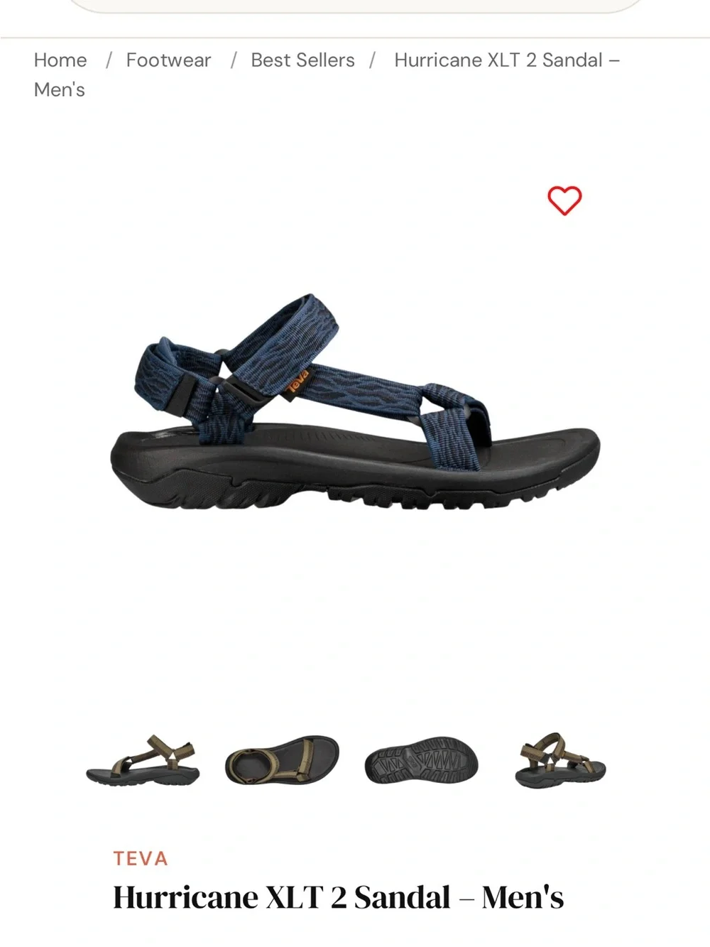 Men’s Teva Hurricane XLT 2 Sandal Size 11
